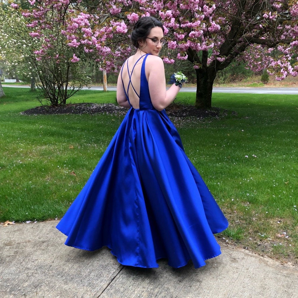 Cobalt/navy blue prom dress